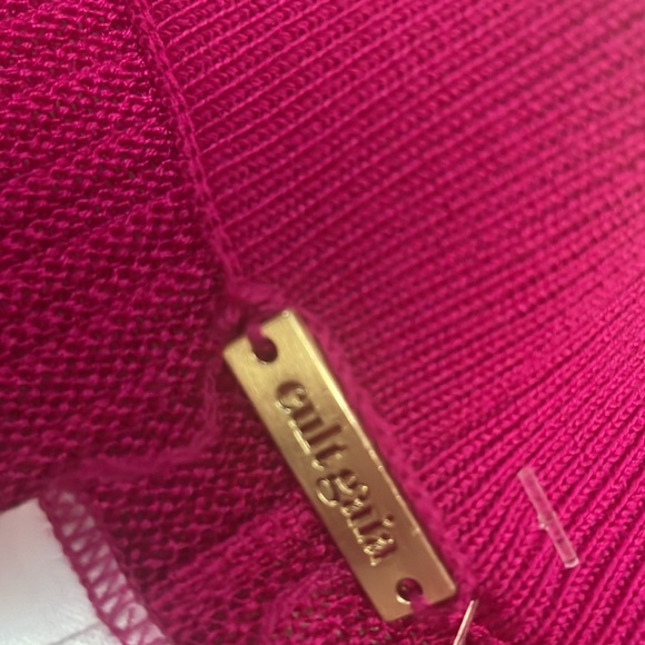 CULT GAIA Dalia Rib Knit Flared Pants Medium Pink Fairycore split hem pant Rush - Picture 10 of 11